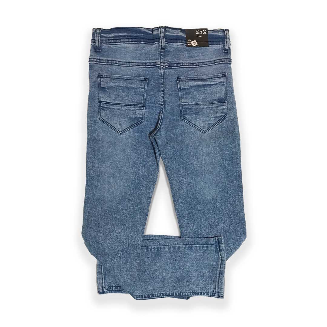 Medium Blue Denim Jeans – Slim Tapered Fit