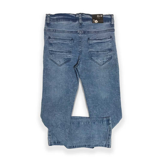 Medium Blue Denim Jeans – Slim Tapered Fit