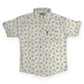 White Cotton Half Sleeve Shirt – Yellow Green Floral Print